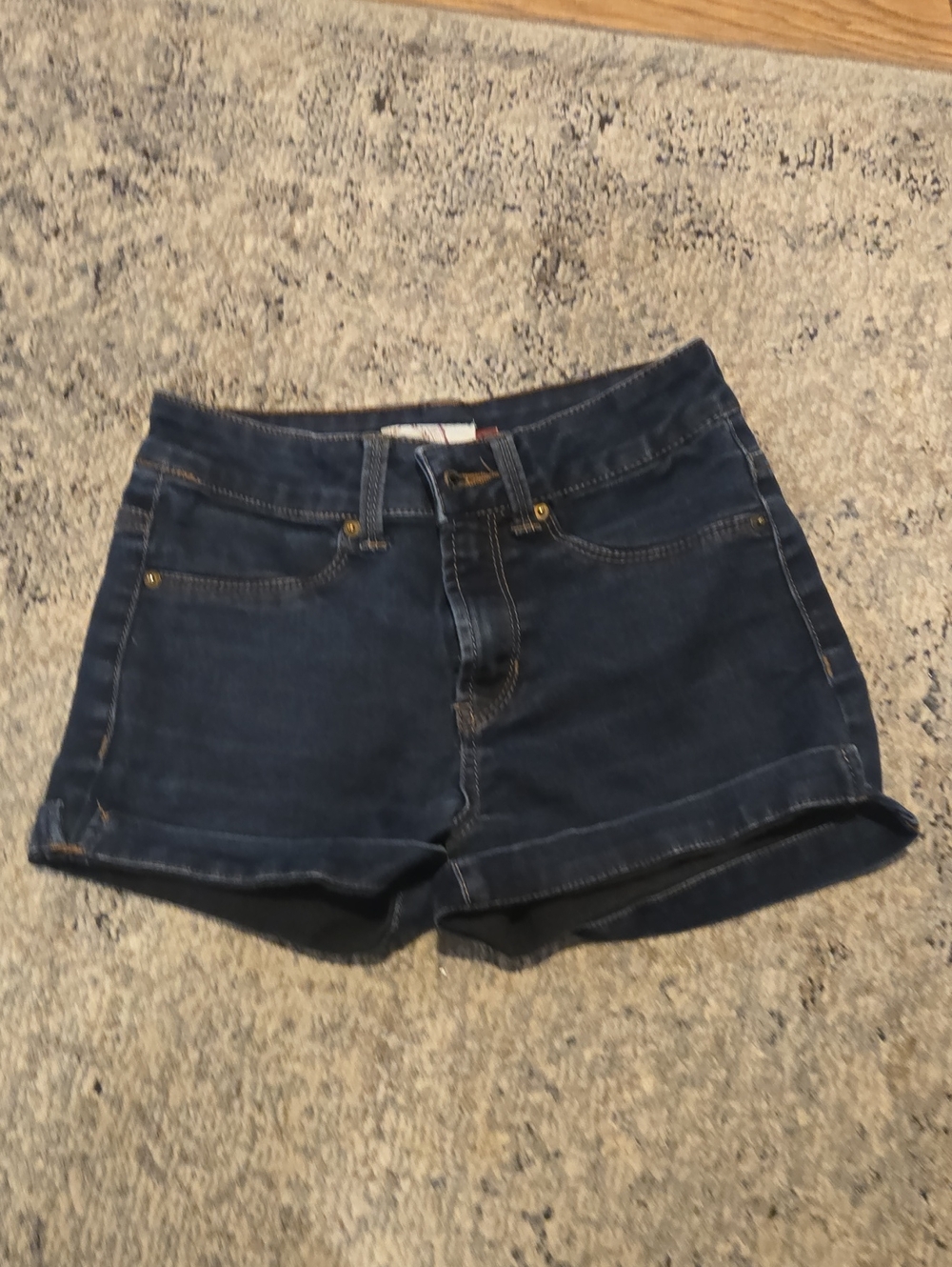 SO Dark Blue Denim Cuffed Women's Shorts
